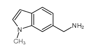 (1-甲基-1H-吲哚-6-基)甲胺结构式