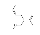 3-(ethoxymethyl)-2,6-dimethylhepta-1,5-diene结构式