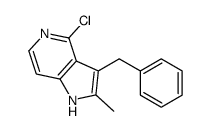 3-苄基-4-氯-2-甲基-1H-吡咯并[3,2-c]吡啶结构式