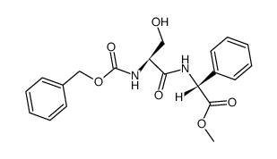 methyl (L)-Nα-Cbz-seryl-(D)-phenylglycine Structure