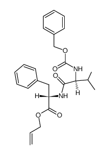 N-Benzyloxycarbonyl-L-valyl-L-phenylalanin-allylester结构式