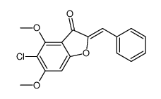 2-benzylidene-5-chloro-4,6-dimethoxy-1-benzofuran-3-one Structure