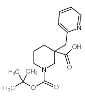 3-吡啶-2-甲基-哌啶-1,3-二羧酸 1-叔丁酯结构式