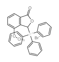 (7-甲氧基-3-氧代-1,3-二氢异苯并呋喃-1-基)三苯基溴化膦结构式
