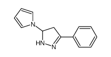 3-phenyl-5-pyrrol-1-yl-4,5-dihydro-1H-pyrazole结构式