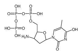 [[(2S,3S,5R)-3-amino-5-(5-methyl-2,4-dioxopyrimidin-1-yl)oxolan-2-yl]methoxy-hydroxyphosphoryl] phosphono hydrogen phosphate Structure
