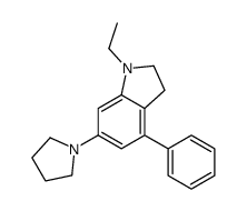 1-ethyl-4-phenyl-6-pyrrolidin-1-yl-2,3-dihydroindole Structure