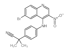 2-(4-(6-溴-3-硝基喹啉-4-基氨基)苯基)-2-甲基丙腈图片