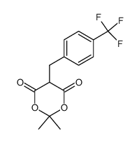 2,2-dimethyl-5-(4-(trifluoromethyl)benzyl)-1,3-dioxane-4,6-dione结构式