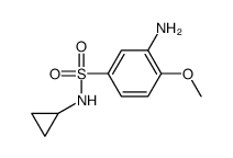 3-Amino-N-cyclopropyl-4-methoxybenzenesulfonamide结构式