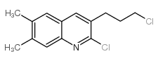 2-氯-3-(3-氯丙基)-6,7-二甲基喹啉结构式