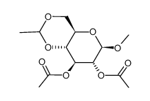 4,6-O-ethylidene-2,3-di-O-acetyl-β-methoxyglucose Structure