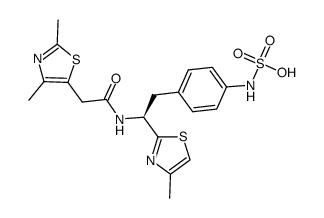 (S)-4-{2-[2-(2,4-dimethylthiazol-5-yl)acetamido]-2-(4-methylthiazol-2-yl)ethyl}phenylsulfamic acid Structure