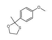 2-(4-methoxyphenyl)-2-methyl-1,3-oxathiolane结构式