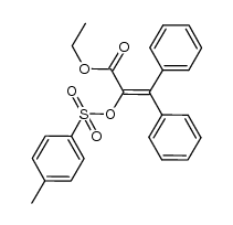 ethyl-3,3-diphenyl-2-tosyloxyacrylate结构式