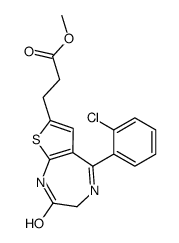 7-(2-Carbomethoxyethyl)-5-(2-chlorophenyl)-thieno-1,4-diazepin-2-one结构式