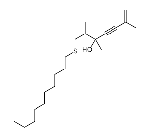1-(Decylthio)-2,3,6-trimethyl-6-hepten-4-yn-3-ol结构式