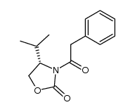 (S)-4-iso-propyl-3-(2'-phenylacetyl)oxazolidin-2-one结构式
