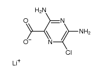 lithium 3,5-diamino-6-chloro-pyrazine-2-carboxylic acid Structure