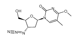 1-(3-azido-2,3-dideoxy-β-D-erythro-pentofuranosyl)-4-methoxy-5-methyl-2(1H)-pyrimidinone结构式