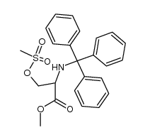 O-methanesulfonyl-N-trityl-DL-serine methyl ester结构式