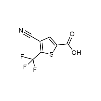 4-氰基-5-(三氟甲基)噻吩-2-羧酸结构式
