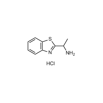 1-(苯并[d]噻唑-2-基)乙胺盐酸盐结构式