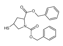 (2S,4S)-1-N-CBZ-4-MERCAPTOPYRROLIDINE-2-CARBOXYLIC ACID BENZYL ESTER Structure