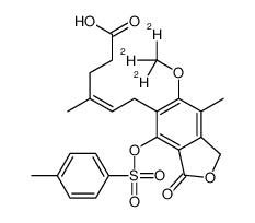 (4E)-4-Methyl-6-(7-methyl-6-[(2H3)methyloxy]-4-{[(4-methylphenyl)sulfonyl]oxy}-3-oxo-1,3-dihydro-2-benzofuran-5-yl)-4-hexenoic acid Structure