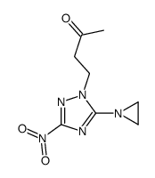 5-(1-aziridinyl)-3-nitro-1-(3-oxo-1-butyl)-1,2,4-triazole Structure