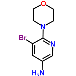 5-Bromo-6-(4-morpholinyl)-3-pyridinamine结构式