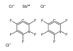 trichloro-bis(2,3,4,5,6-pentafluorophenyl)-λ5-stibane Structure