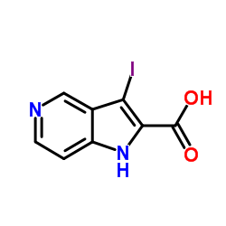 3-Iodo-1H-pyrrolo[3,2-c]pyridine-2-carboxylic acid structure