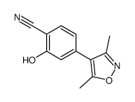 4-(3,5-dimethyl-1,2-oxazol-4-yl)-2-hydroxybenzonitrile结构式