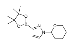 1-(四氢-2H-吡喃-2-基)-3-(4,4,5,5-四甲基-1,3,2-二氧硼杂环戊烷-2-基)-1H-吡唑结构式