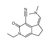 (5E)-5-(dimethylaminomethylidene)-2-ethyl-3-oxo-6,7-dihydrocyclopenta[c]pyridine-4-carbonitrile结构式
