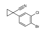 1-(4-bromo-3-chlorophenyl)cyclopropane-1-carbonitrile结构式