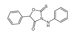 3-anilino-5-phenyl-2-sulfanylidene-1,3-oxazolidin-4-one Structure