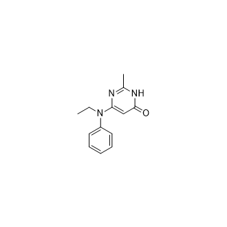 6-(Ethyl(phenyl)amino)-2-methylpyrimidin-4(3H)-one Structure