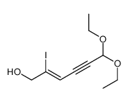6,6-diethoxy-2-iodohex-2-en-4-yn-1-ol结构式