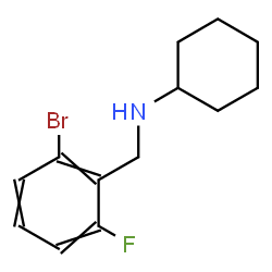 N-[(2-Bromo-6-fluorophenyl)Methyl]cyclohexanamine结构式