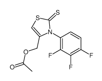 [2-sulfanylidene-3-(2,3,4-trifluorophenyl)-1,3-thiazol-4-yl]methyl acetate Structure