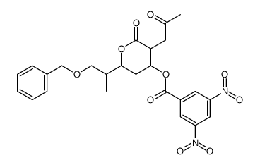 2,4,6-trideoxy-4,6-dimethyl-2-(2-oxopropyl)-7-O-(phenylmethyl)-glycero-manno-heptono-1,5-lactone 3-(3,5-dinitrobenzoate)结构式