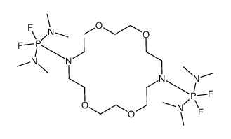 N-[[16-[bis(dimethylamino)-difluoro-λ5-phosphanyl]-1,4,10,13-tetraoxa-7,16-diazacyclooctadec-7-yl]-(dimethylamino)-difluoro-λ5-phosphanyl]-N-methylmethanamine Structure