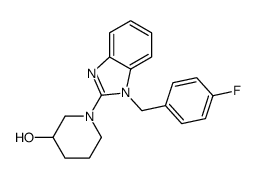 1-[1-[(4-fluorophenyl)methyl]benzimidazol-2-yl]piperidin-3-ol结构式
