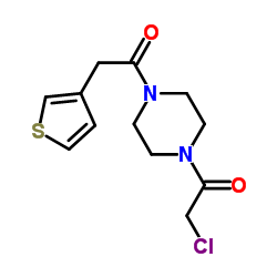 2-Chloro-1-[4-(3-thienylacetyl)-1-piperazinyl]ethanone Structure