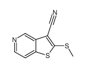 (9CI)-2-(甲基硫代)-噻吩并[3,2-c]吡啶-3-甲腈结构式