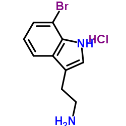 2-(7-溴-1H-吲哚-3-基)乙胺盐酸盐结构式