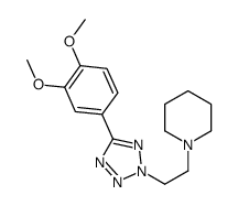 1-[2-[5-(3,4-dimethoxyphenyl)tetrazol-2-yl]ethyl]piperidine Structure