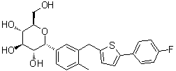 (2R,3R,4R,5S,6R)-2-(3-((5-(4-氟苯基)噻吩-2-基)甲基)-4-甲基苯基)-6-(羟甲基)四氢-2H-吡喃-3,4,5-三醇结构式